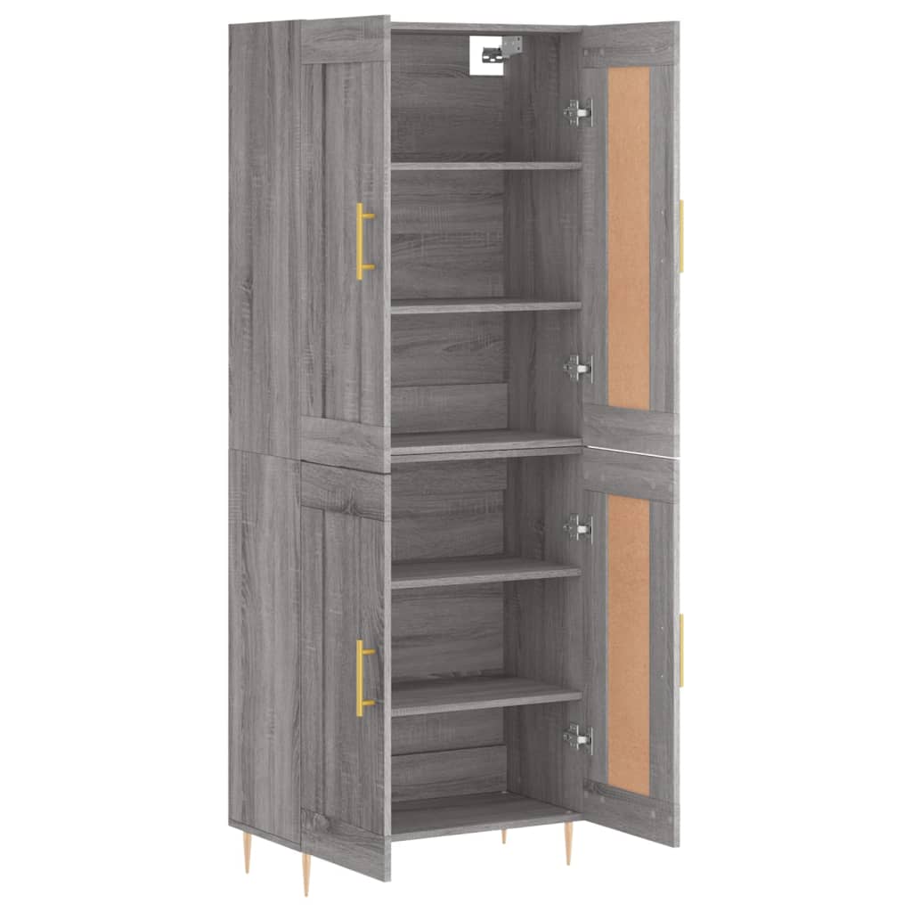 Buffet haut Sonoma gris 69,5x34x180 cm Bois d'ingénierie - XIOS