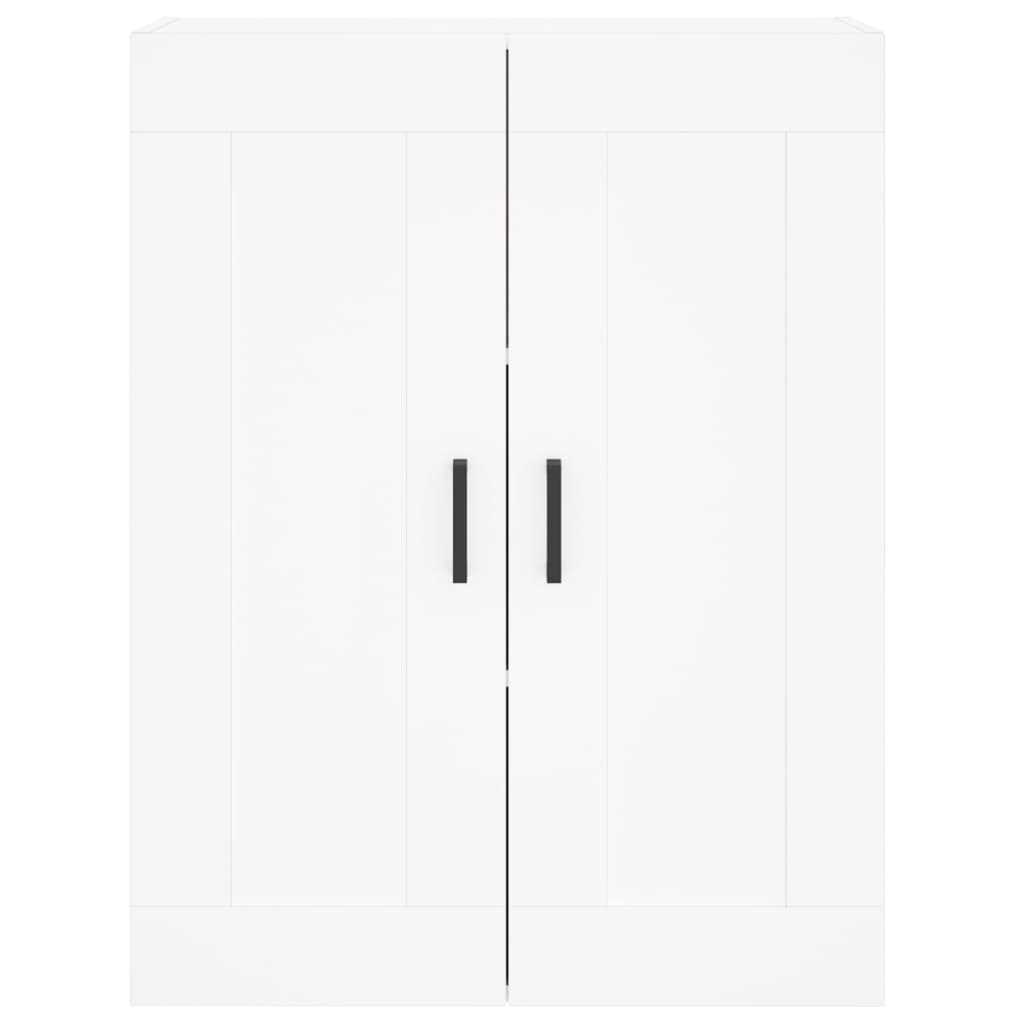 Buffet haut Blanc 69,5x34x180 cm Bois d'ingénierie