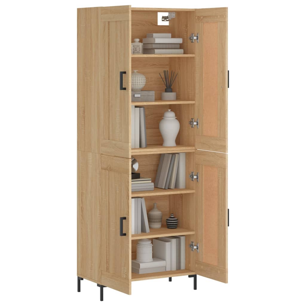 Buffet haut Chêne sonoma 69,5x34x180 cm Bois d'ingénierie - XIOS
