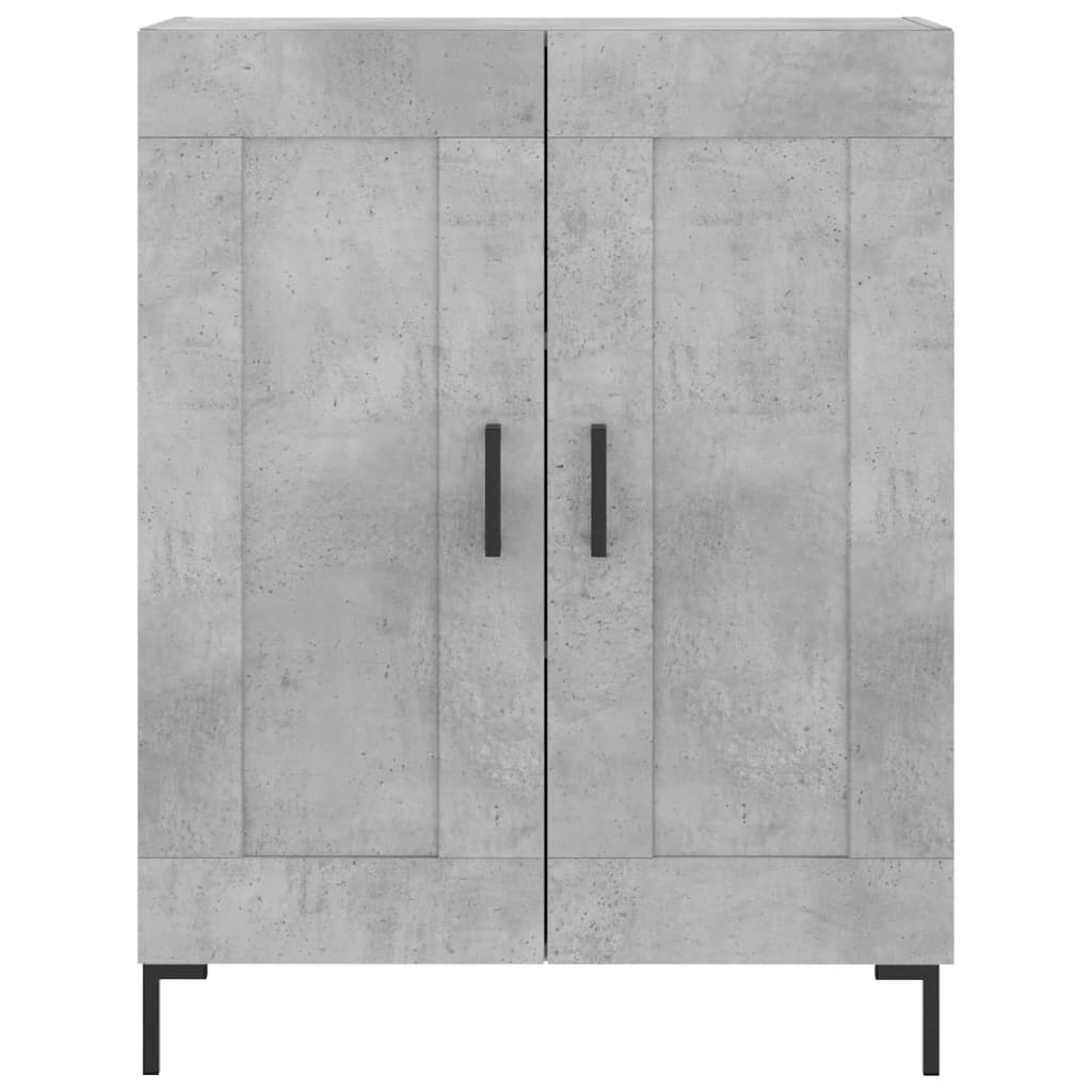 Buffet haut Gris béton 69,5x34x180 cm Bois d'ingénierie - XIOS