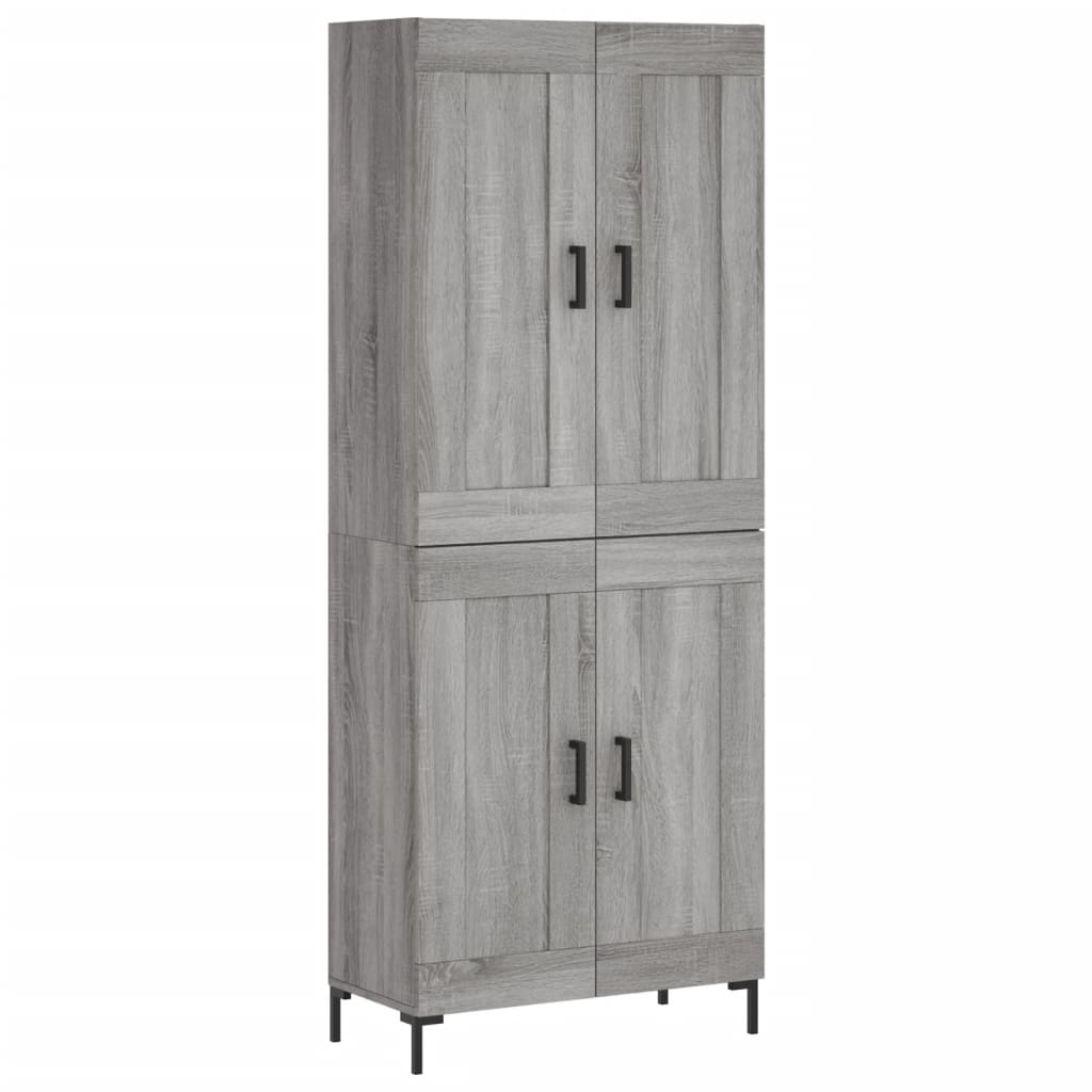 Buffet haut Sonoma gris 69,5x34x180 cm Bois d'ingénierie