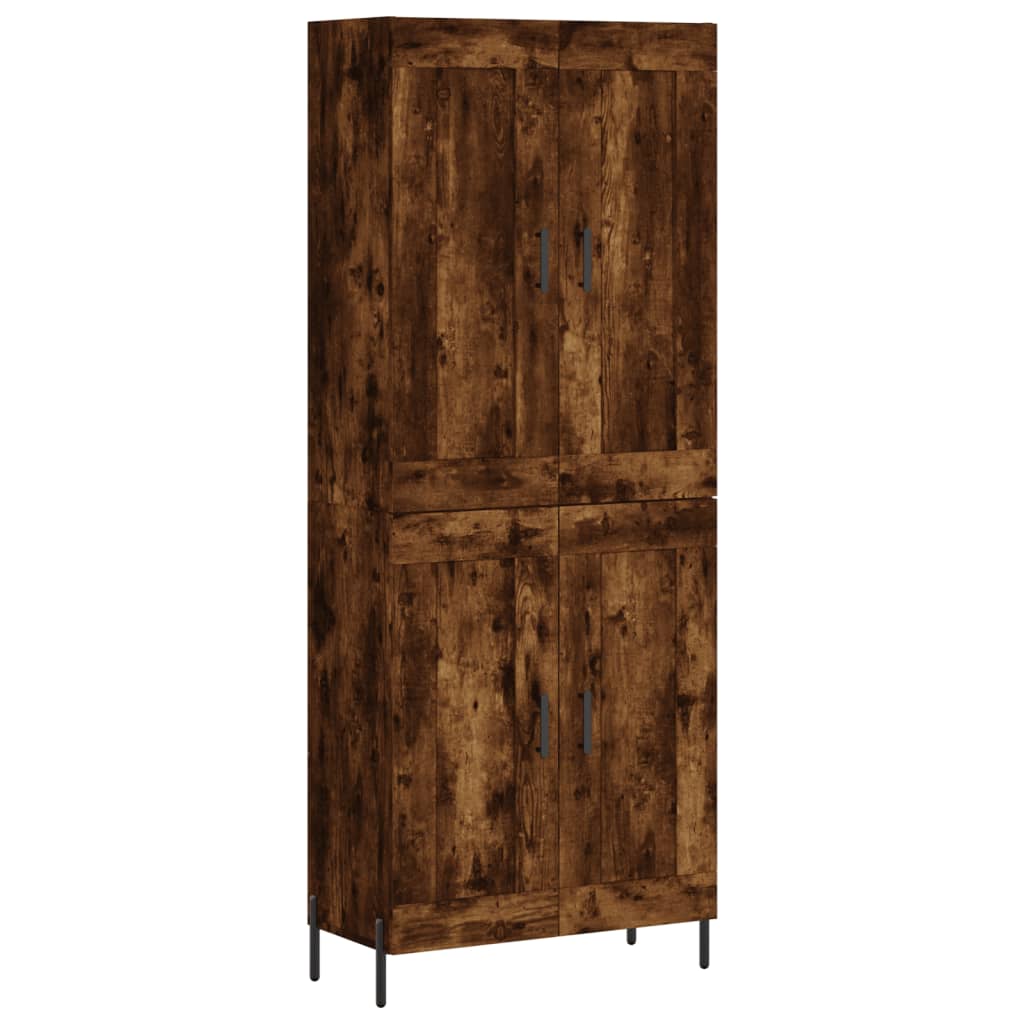 Buffet haut Chêne fumé 69,5x34x180 cm Bois d'ingénierie - XIOS