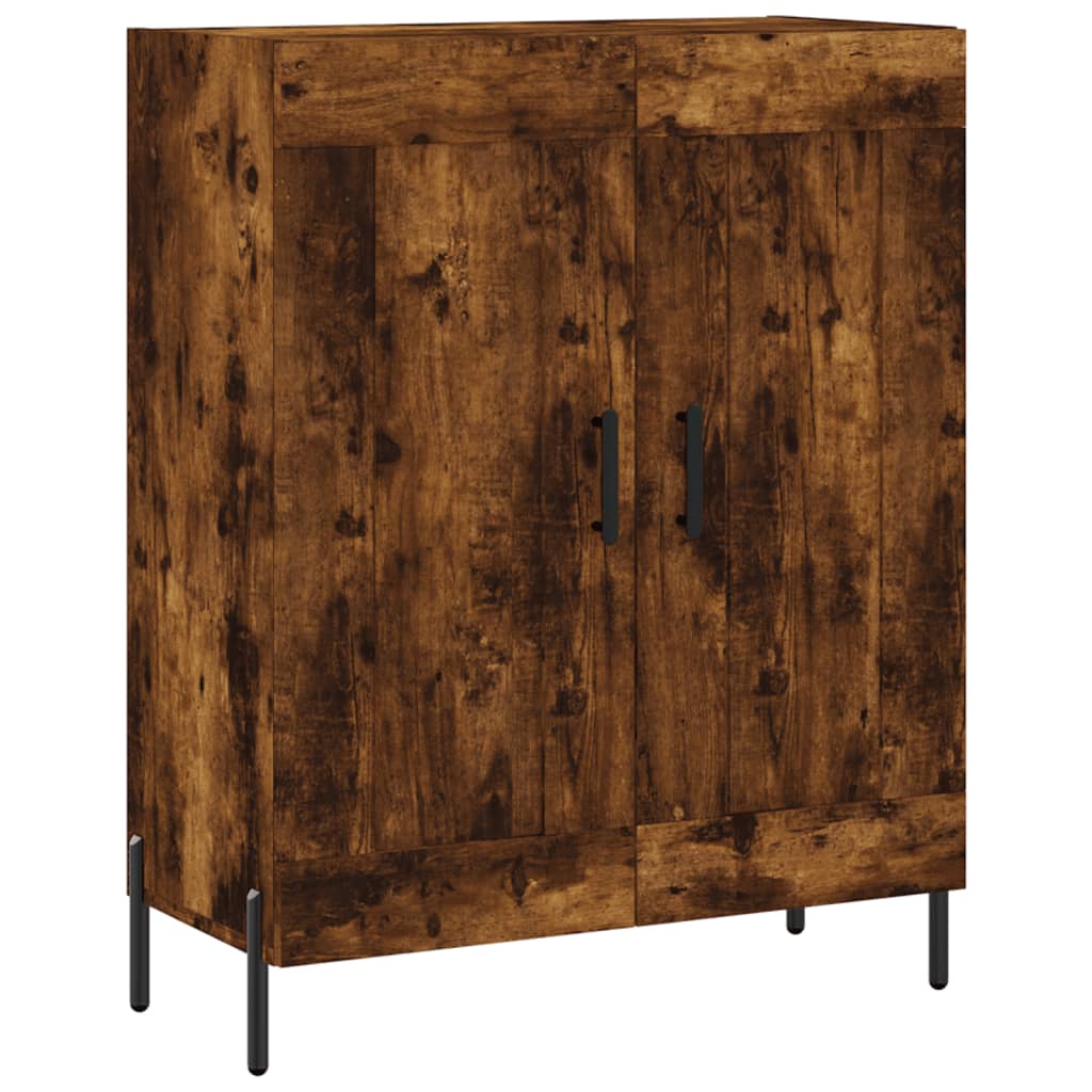 Buffet haut Chêne fumé 69,5x34x180 cm Bois d'ingénierie - XIOS