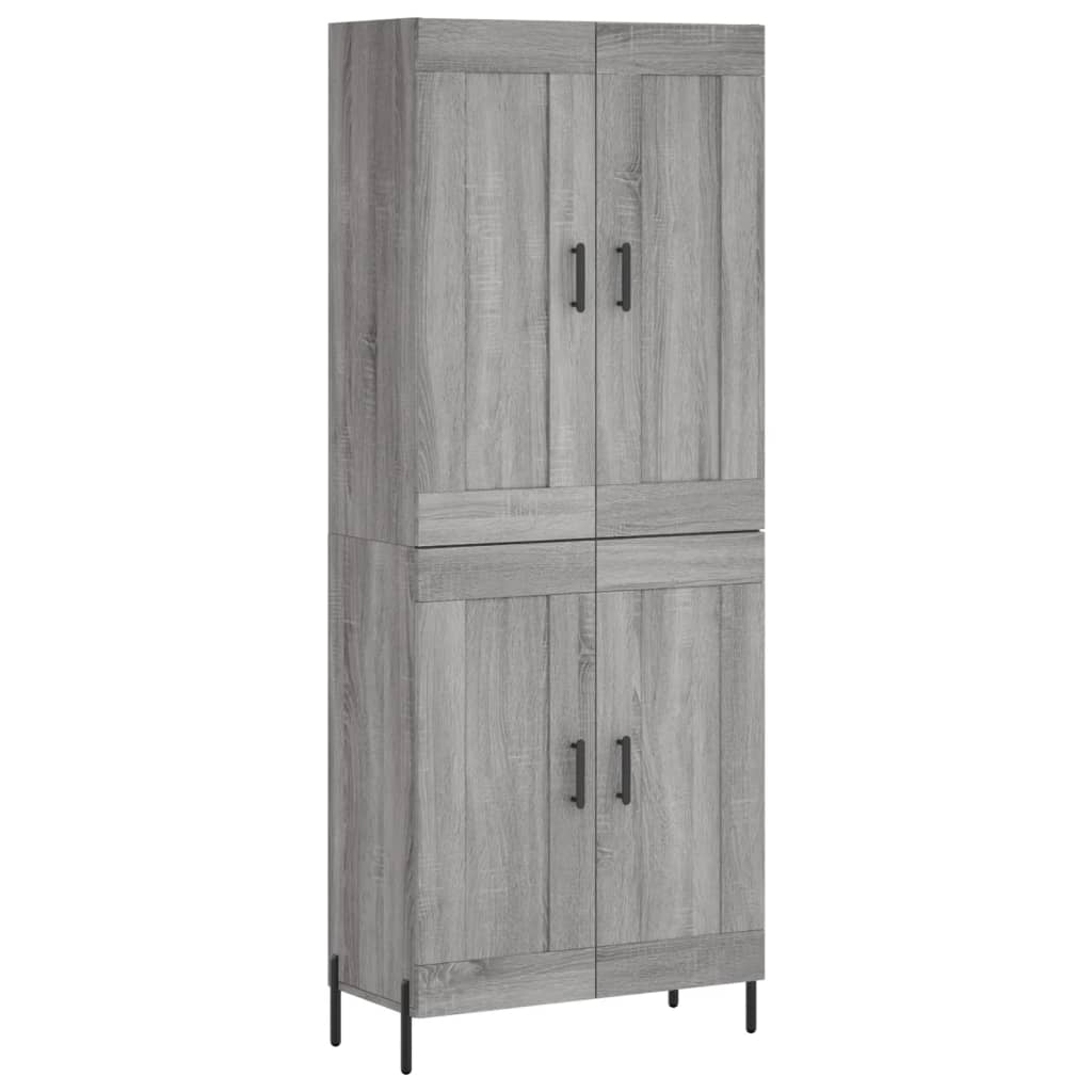 Buffet haut Sonoma gris 69,5x34x180 cm Bois d'ingénierie - XIOS
