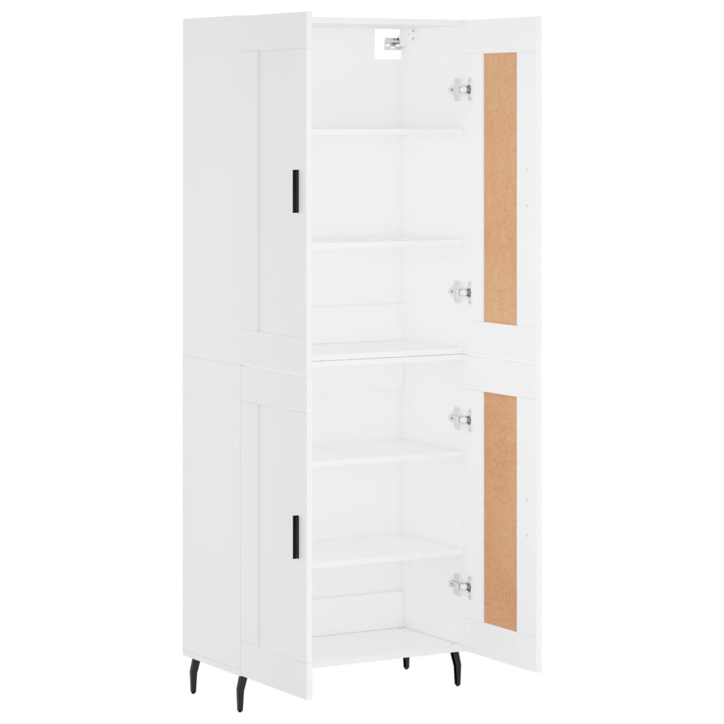 Buffet haut Blanc 69,5x34x180 cm Bois d'ingénierie - XIOS