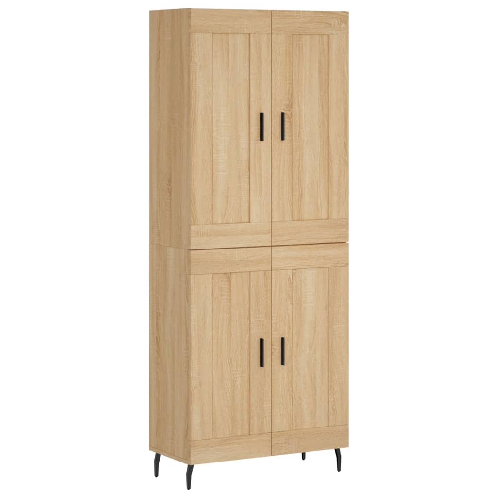 Buffet haut Chêne sonoma 69,5x34x180 cm Bois d'ingénierie