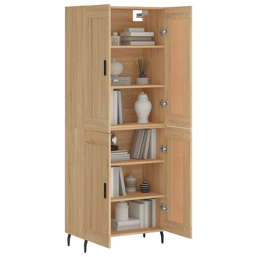 Buffet haut Chêne sonoma 69,5x34x180 cm Bois d'ingénierie