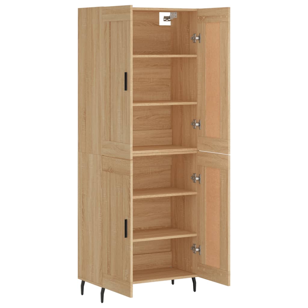 Buffet haut Chêne sonoma 69,5x34x180 cm Bois d'ingénierie