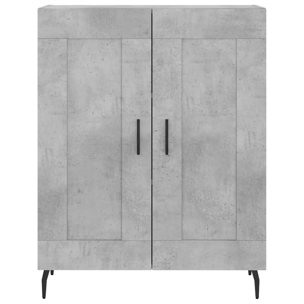Buffet haut Gris béton 69,5x34x180 cm Bois d'ingénierie - XIOS