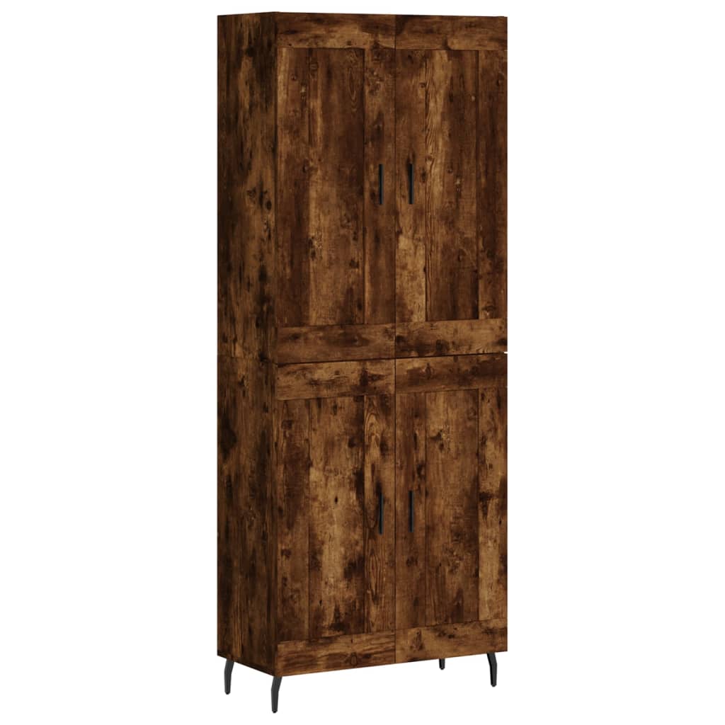 Buffet haut Chêne fumé 69,5x34x180 cm Bois d'ingénierie - XIOS