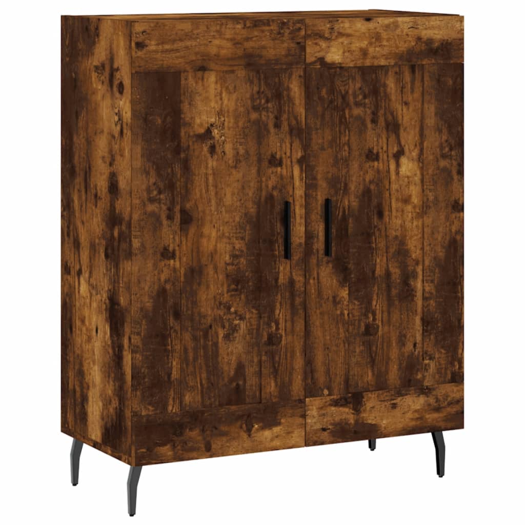 Buffet haut Chêne fumé 69,5x34x180 cm Bois d'ingénierie - XIOS