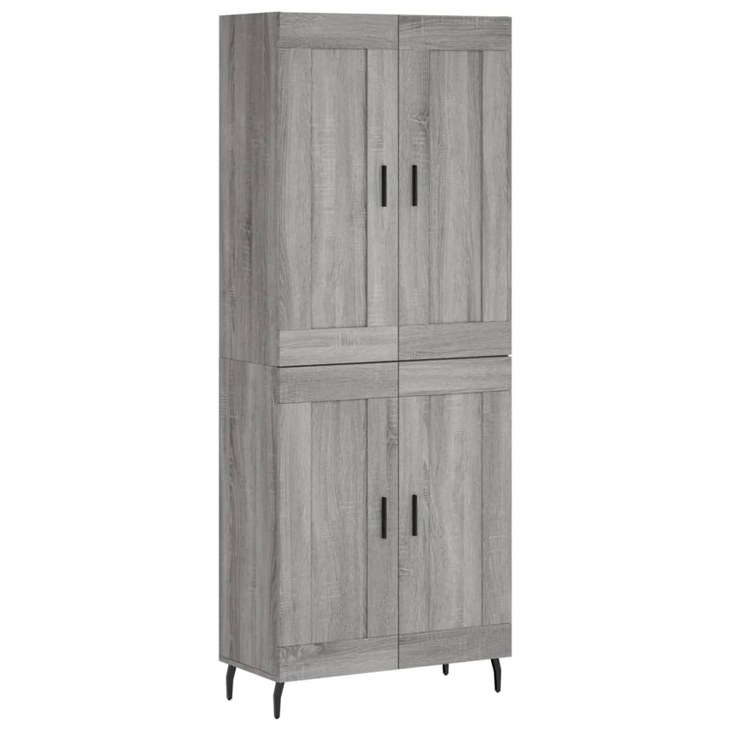 Buffet haut Sonoma gris 69,5x34x180 cm Bois d'ingénierie - XIOS