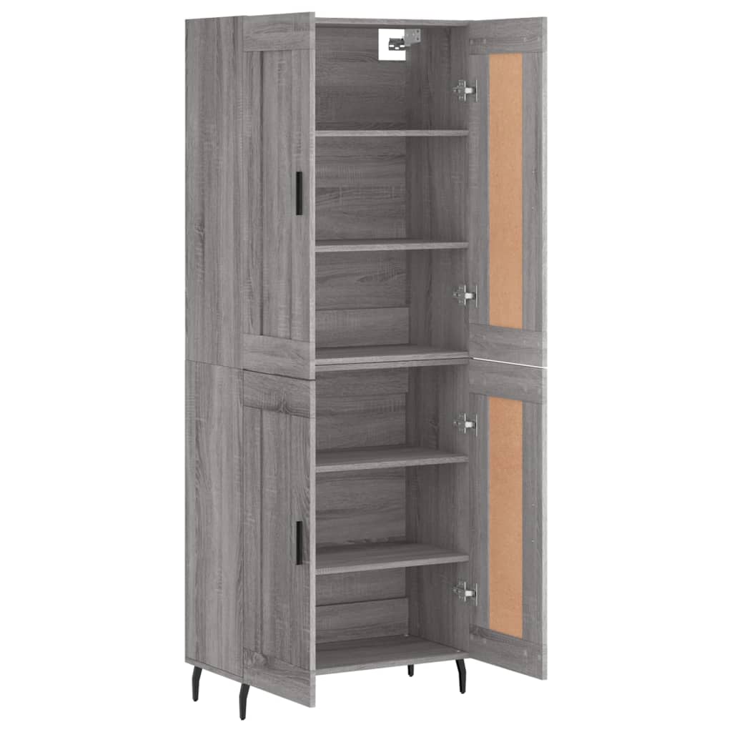 Buffet haut Sonoma gris 69,5x34x180 cm Bois d'ingénierie - XIOS