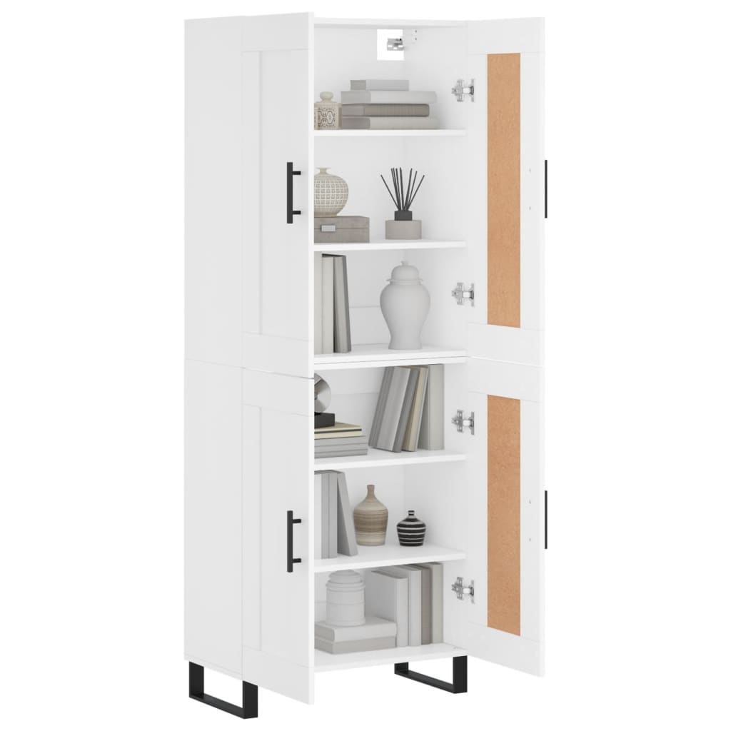 Buffet haut Blanc 69,5x34x180 cm Bois d'ingénierie - XIOS