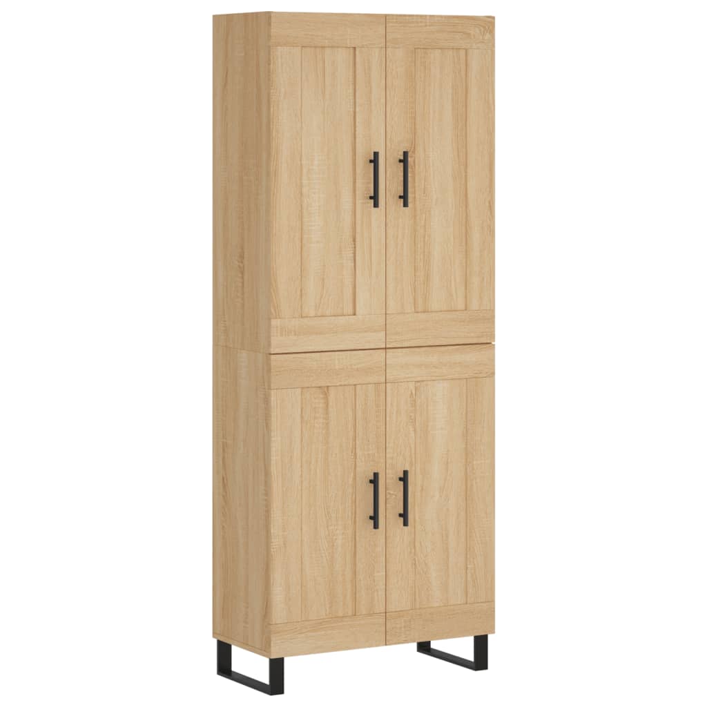 Buffet haut Chêne sonoma 69,5x34x180 cm Bois d'ingénierie