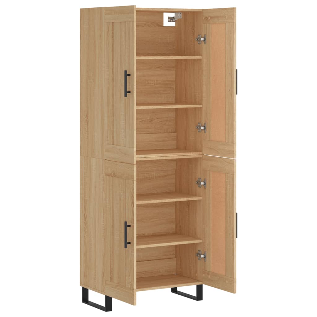 Buffet haut Chêne sonoma 69,5x34x180 cm Bois d'ingénierie