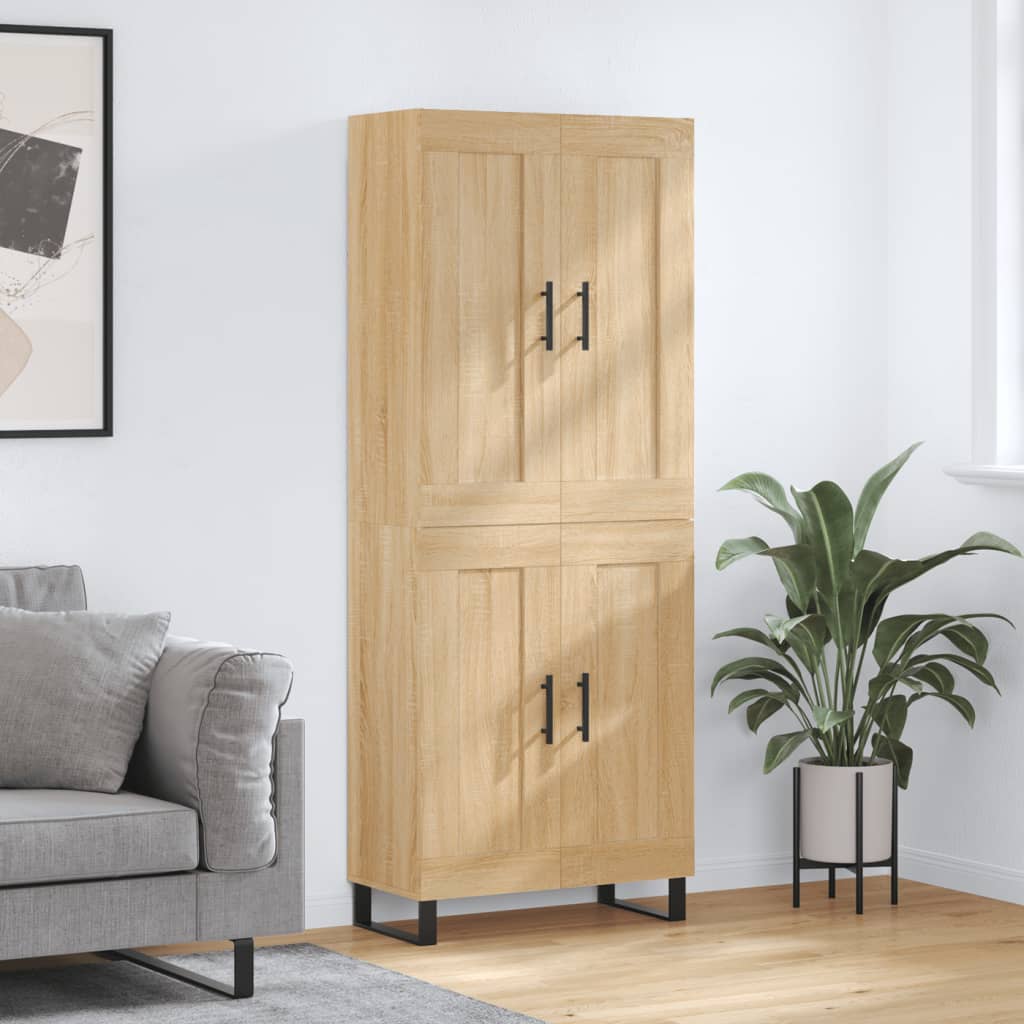 Buffet haut Chêne sonoma 69,5x34x180 cm Bois d'ingénierie - XIOS