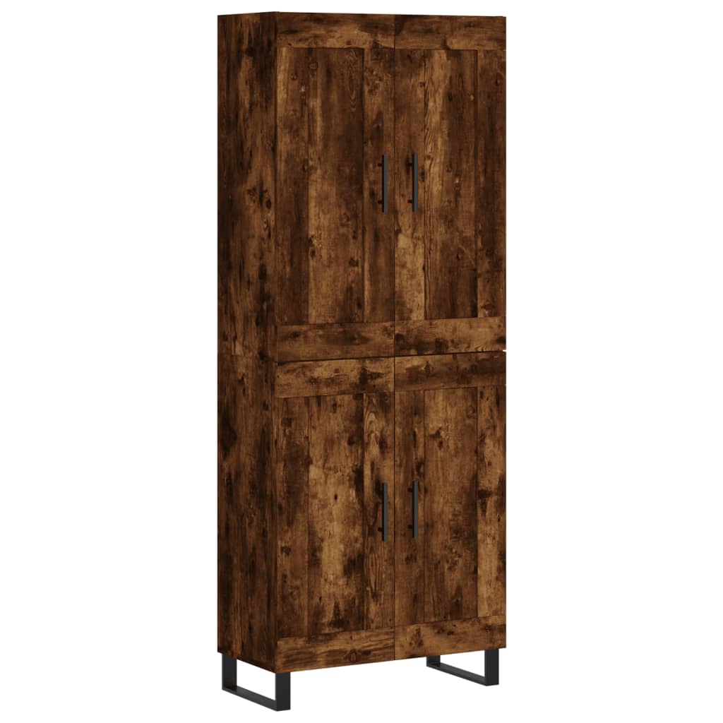 Buffet haut Chêne fumé 69,5x34x180 cm Bois d'ingénierie - XIOS