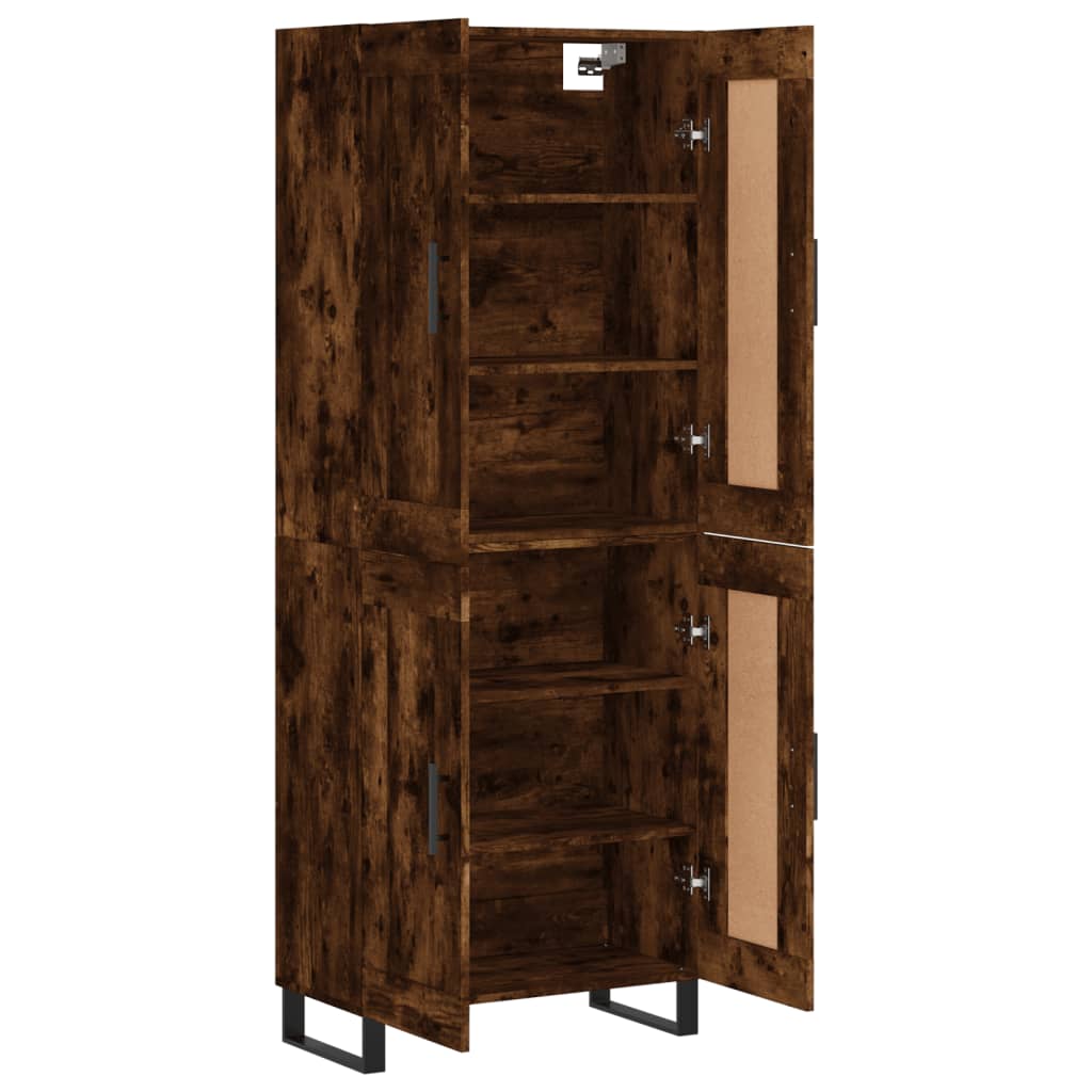 Buffet haut Chêne fumé 69,5x34x180 cm Bois d'ingénierie - XIOS
