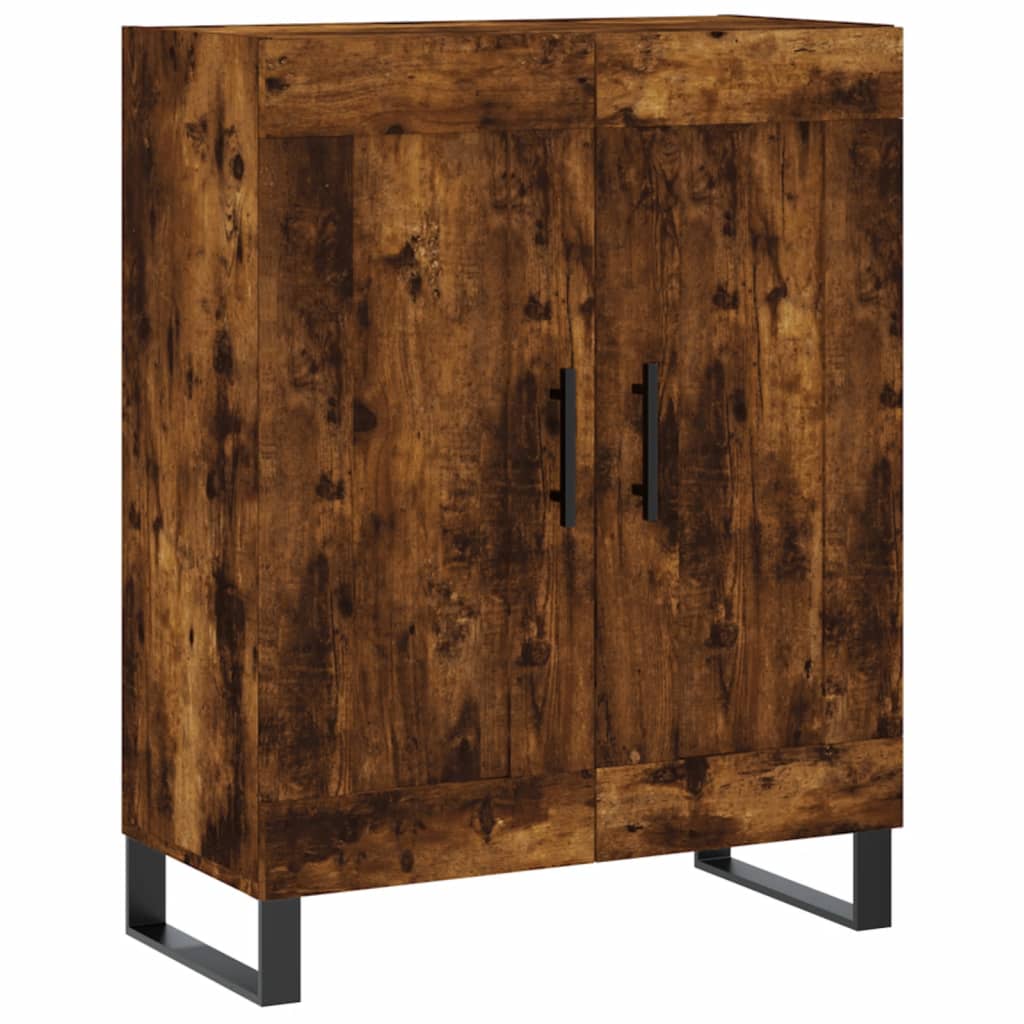 Buffet haut Chêne fumé 69,5x34x180 cm Bois d'ingénierie - XIOS