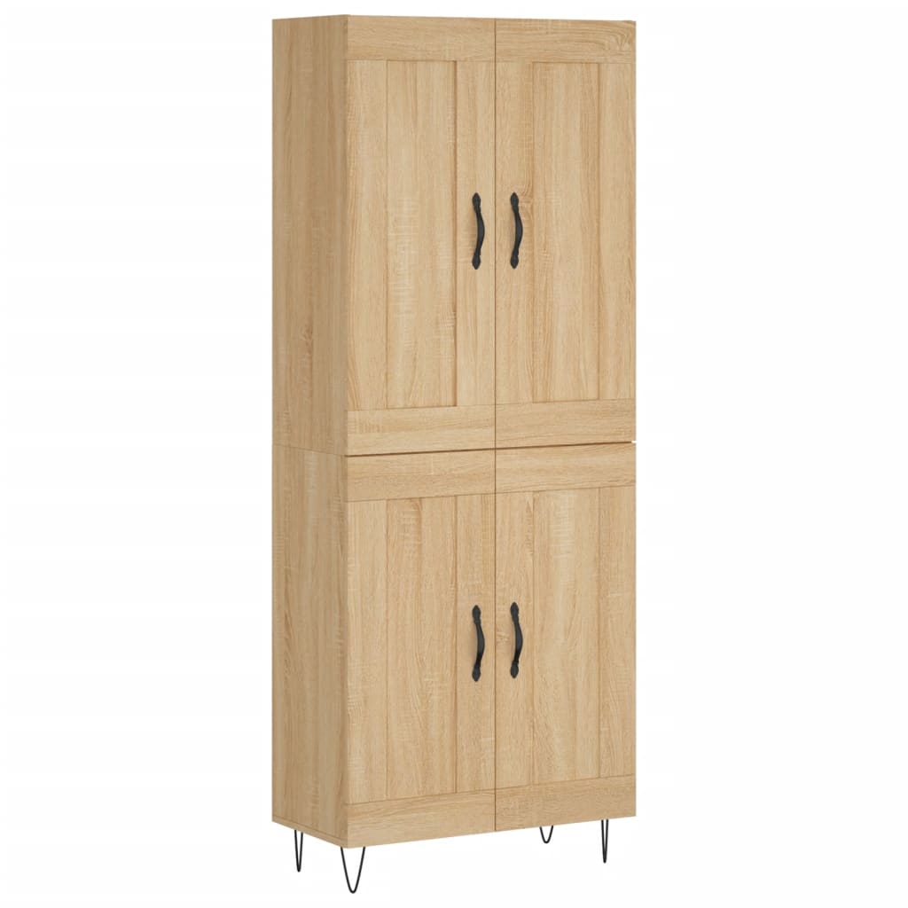 Buffet haut Chêne sonoma 69,5x34x180 cm Bois d'ingénierie - XIOS