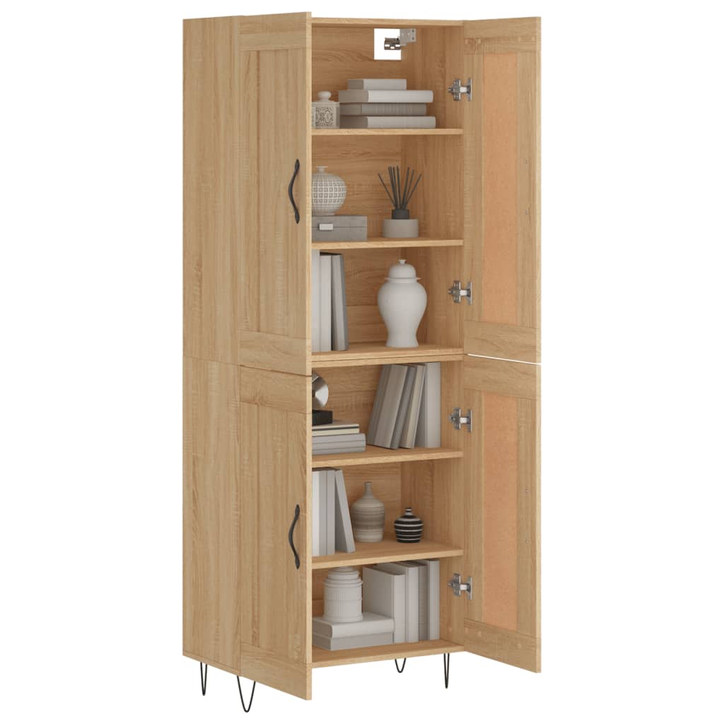 Buffet haut Chêne sonoma 69,5x34x180 cm Bois d'ingénierie - XIOS