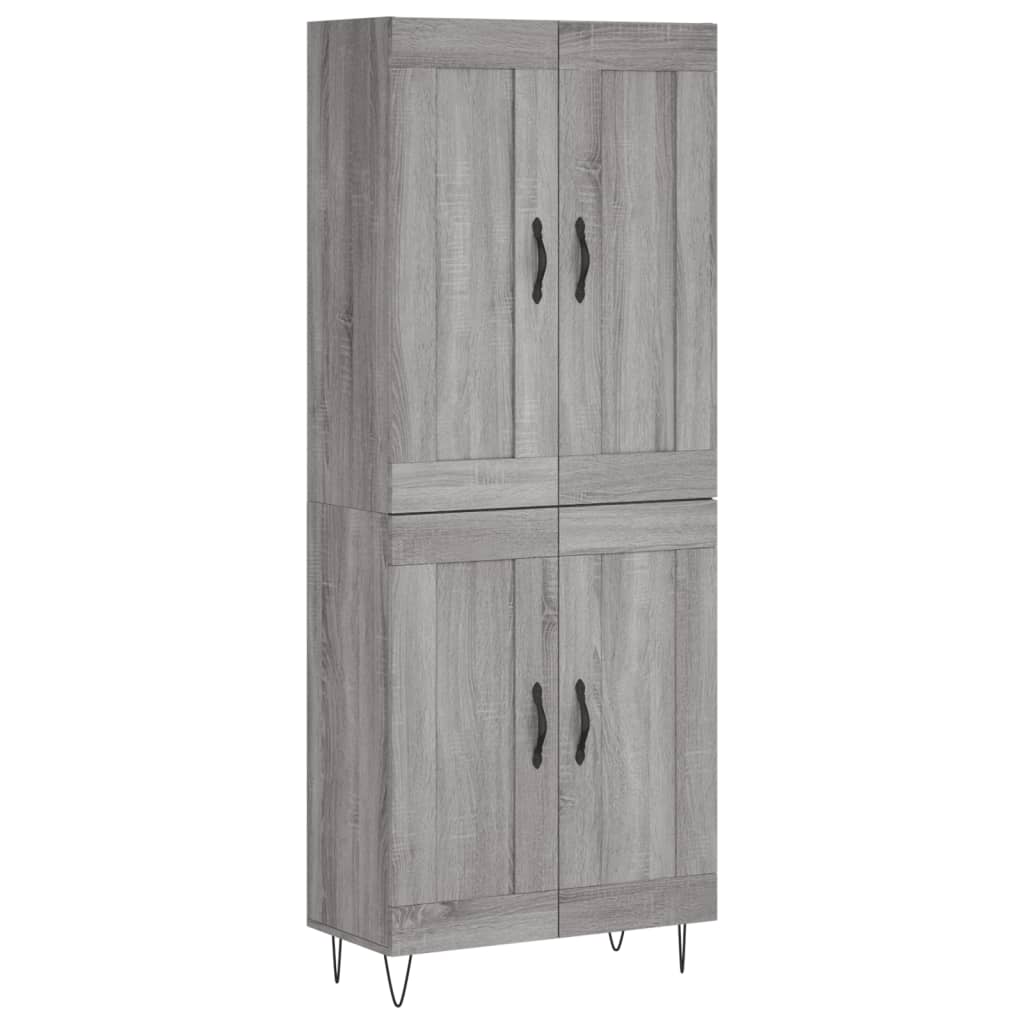 Buffet haut Sonoma gris 69,5x34x180 cm Bois d'ingénierie - XIOS