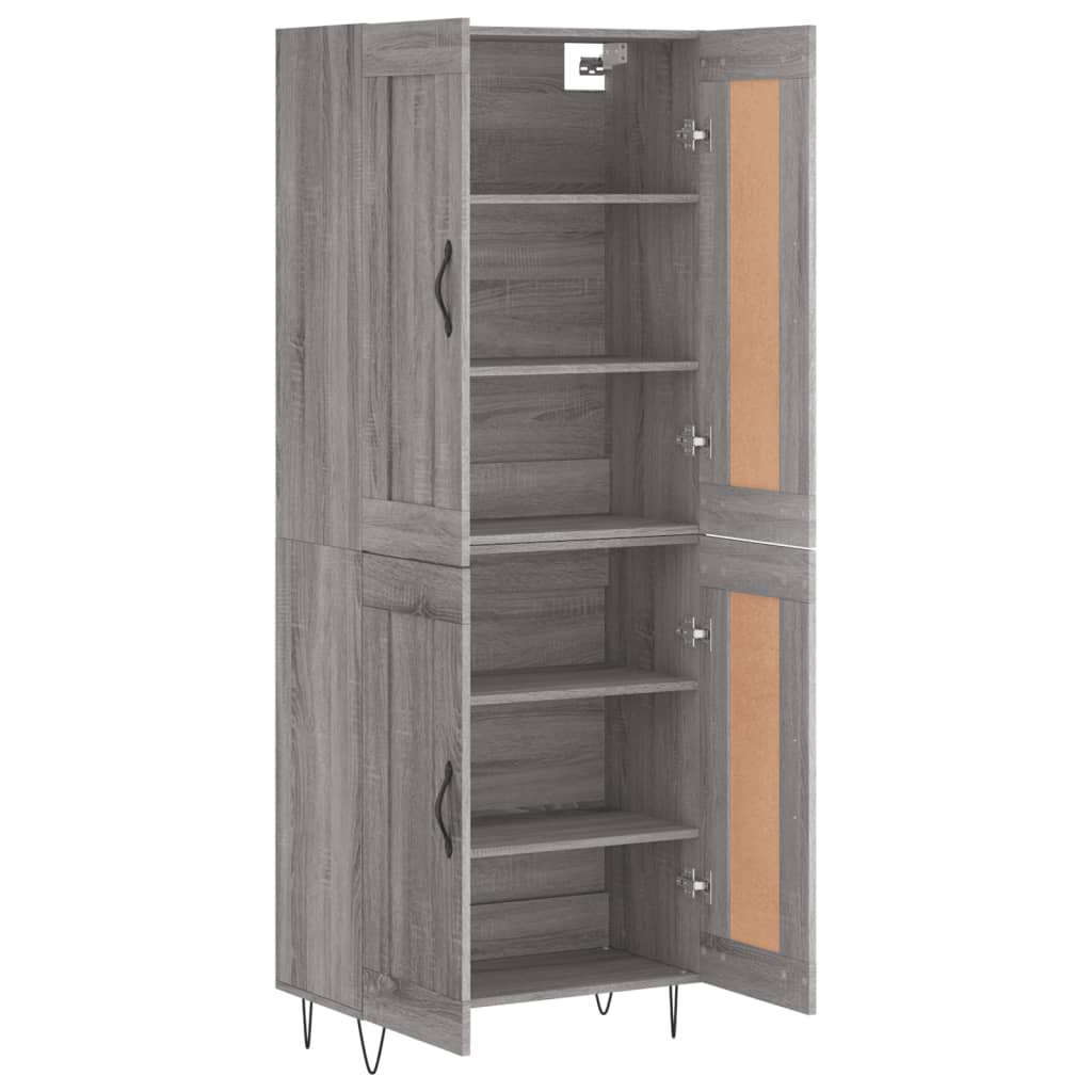 Buffet haut Sonoma gris 69,5x34x180 cm Bois d'ingénierie - XIOS