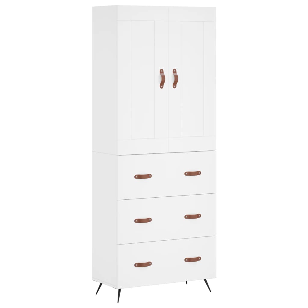 Buffet haut Blanc 69,5x34x180 cm Bois d'ingénierie - XIOS