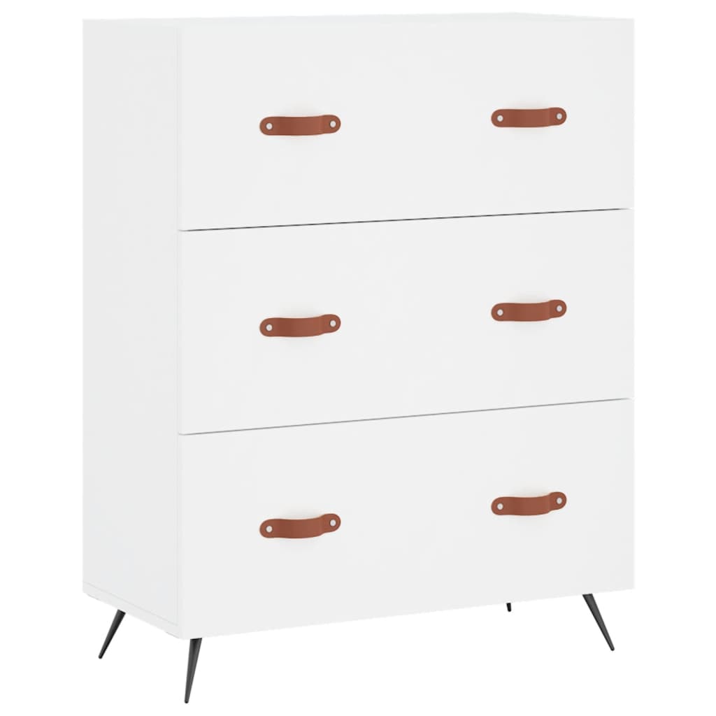 Buffet haut Blanc 69,5x34x180 cm Bois d'ingénierie - XIOS