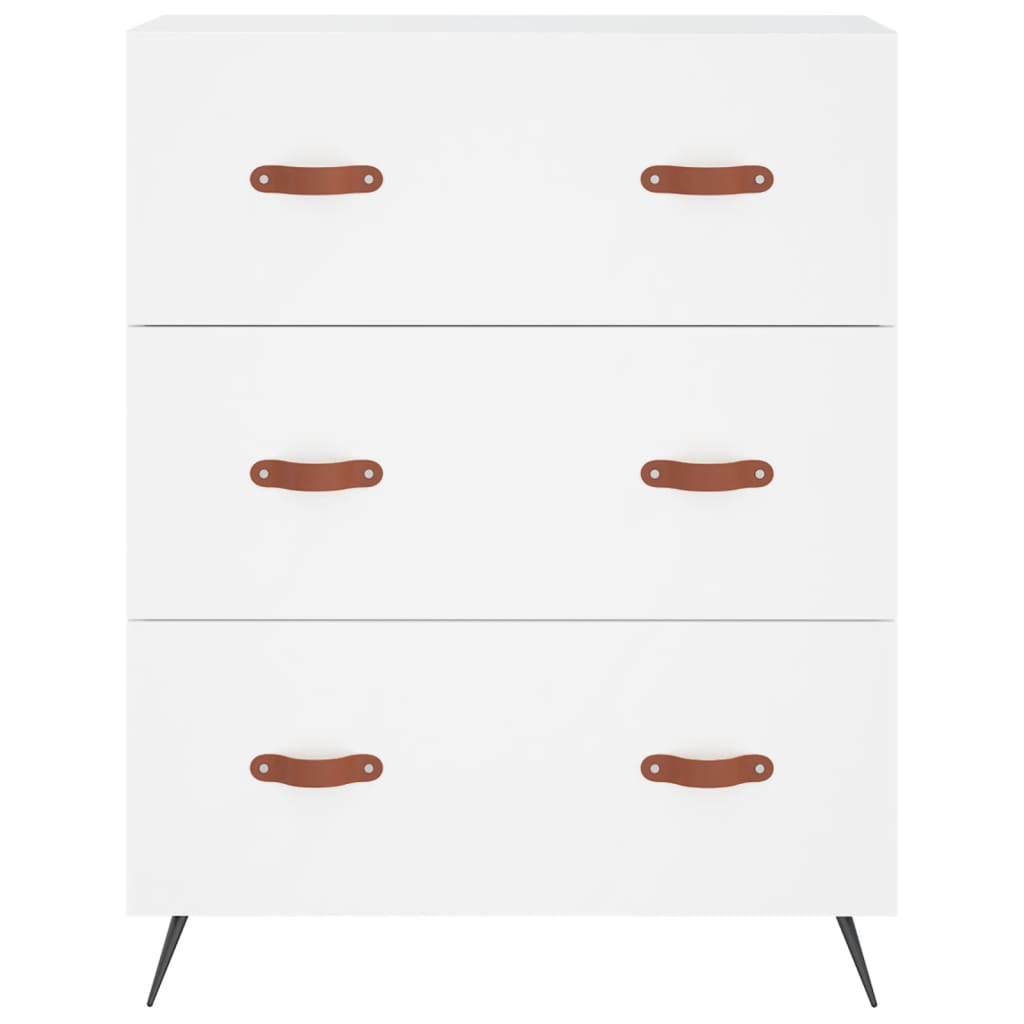 Buffet haut Blanc 69,5x34x180 cm Bois d'ingénierie - XIOS