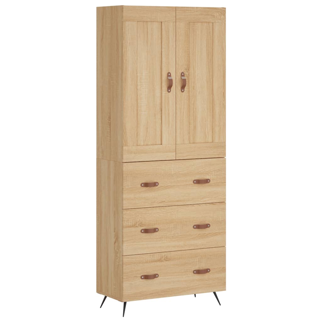 Buffet haut Chêne sonoma 69,5x34x180 cm Bois d'ingénierie - XIOS
