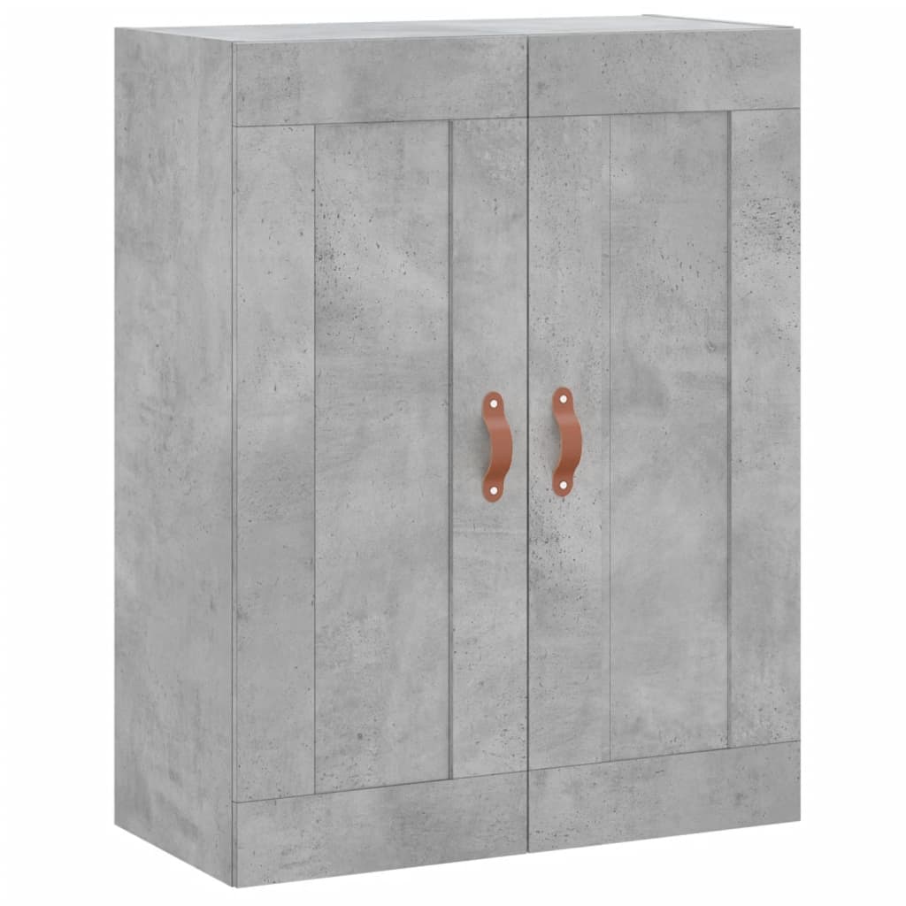 Buffet haut Gris béton 69,5x34x180 cm Bois d'ingénierie - XIOS