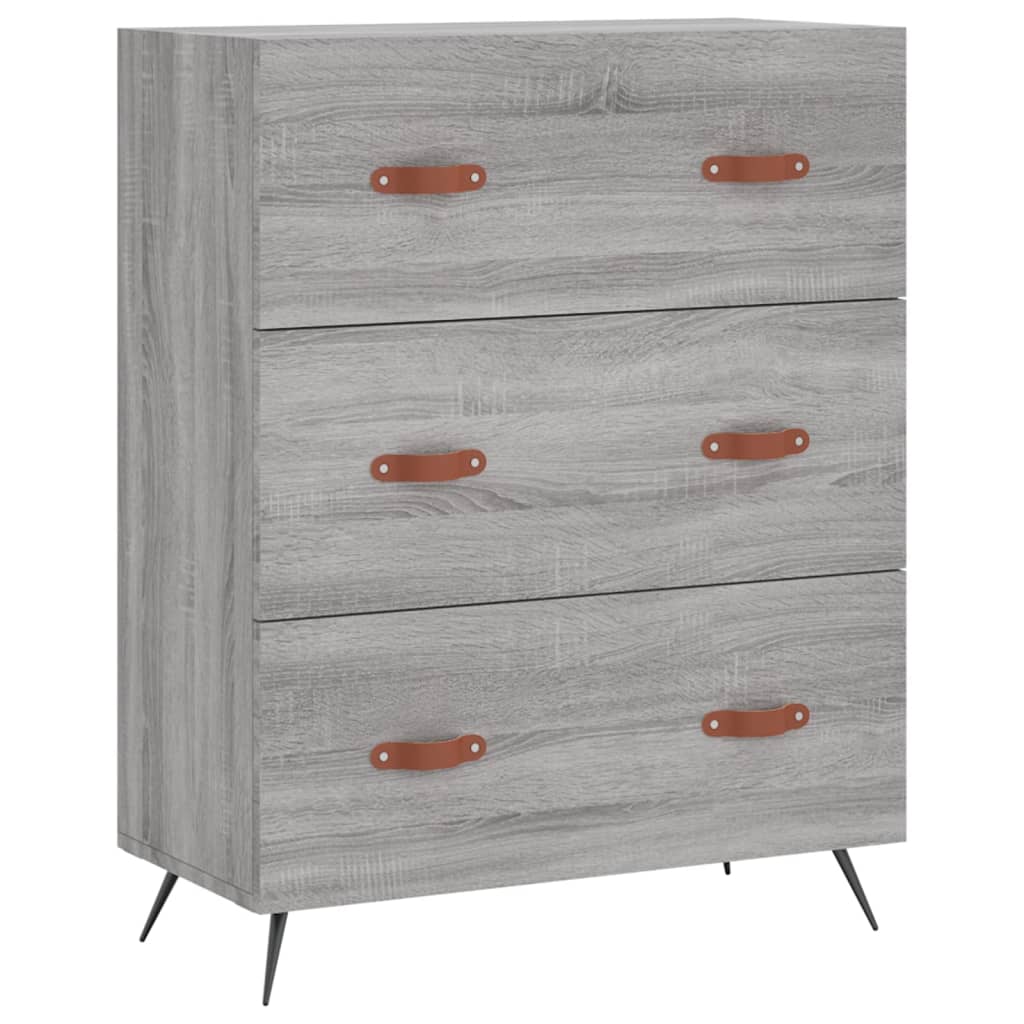 Buffet haut Sonoma gris 69,5x34x180 cm Bois d'ingénierie - XIOS