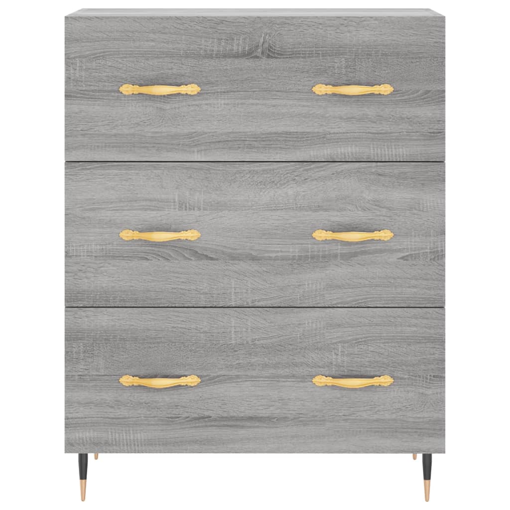 Buffet haut Sonoma gris 69,5x34x180 cm Bois d'ingénierie - XIOS