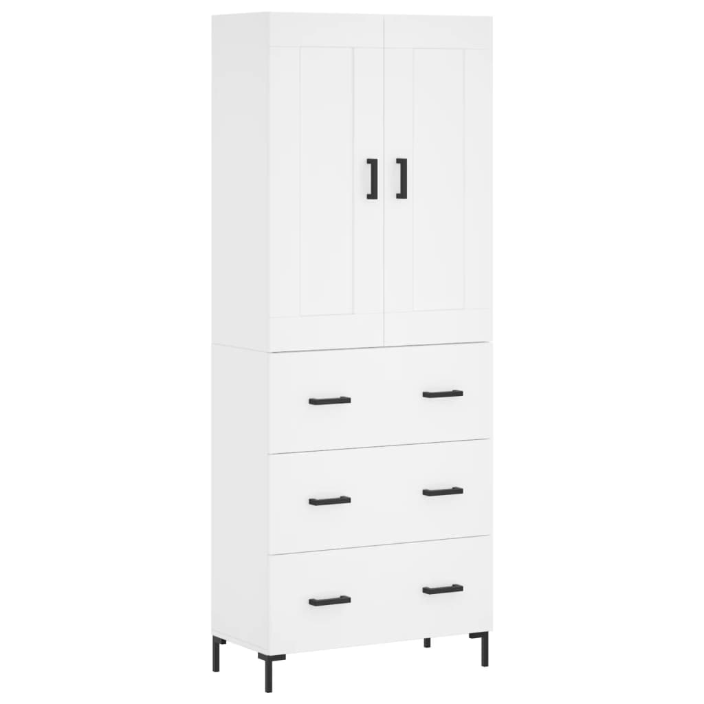 Buffet haut Blanc 69,5x34x180 cm Bois d'ingénierie - XIOS