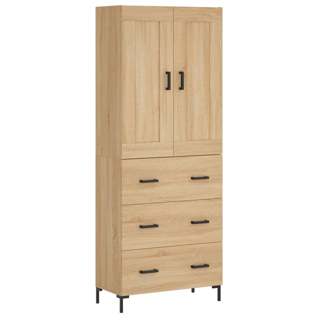 Buffet haut Chêne sonoma 69,5x34x180 cm Bois d'ingénierie - XIOS