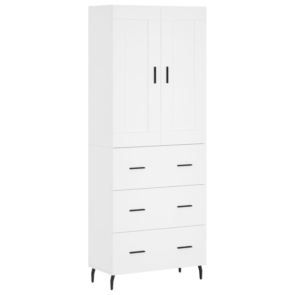 Buffet haut Blanc 69,5x34x180 cm Bois d'ingénierie - XIOS