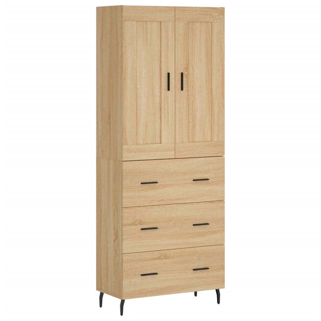 Buffet haut Chêne sonoma 69,5x34x180 cm Bois d'ingénierie - XIOS