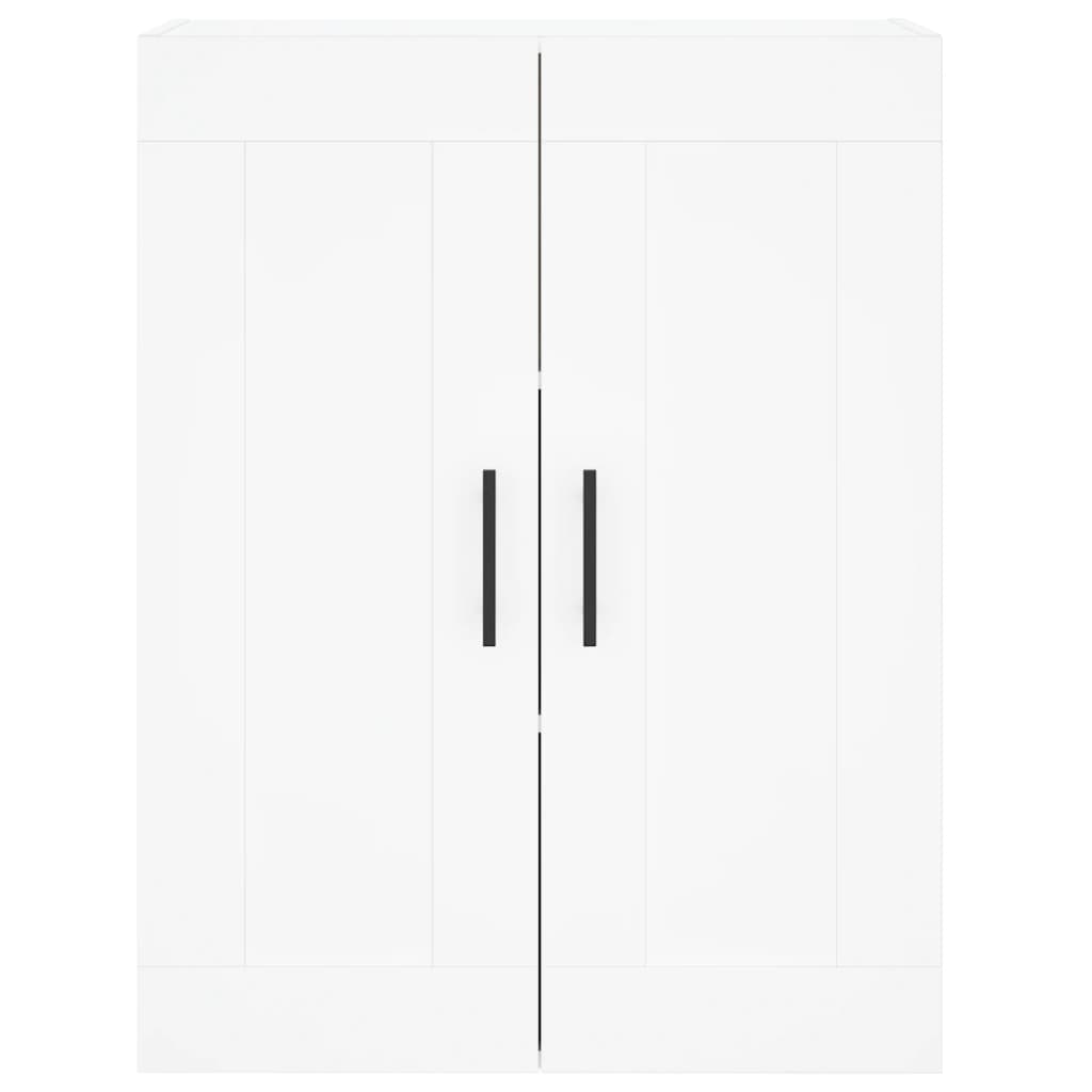 Buffet haut Blanc 69,5x34x180 cm Bois d'ingénierie
