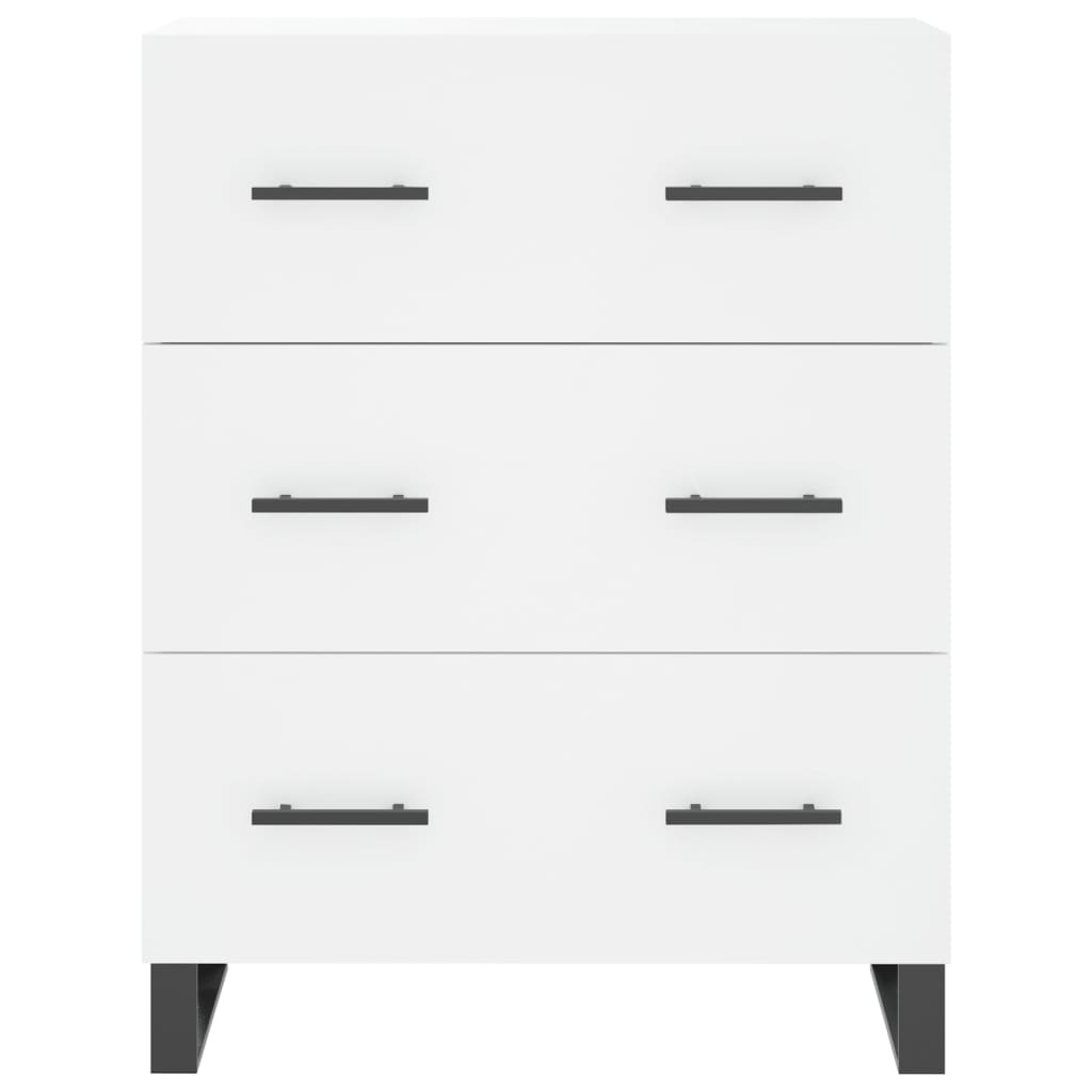 Buffet haut Blanc 69,5x34x180 cm Bois d'ingénierie