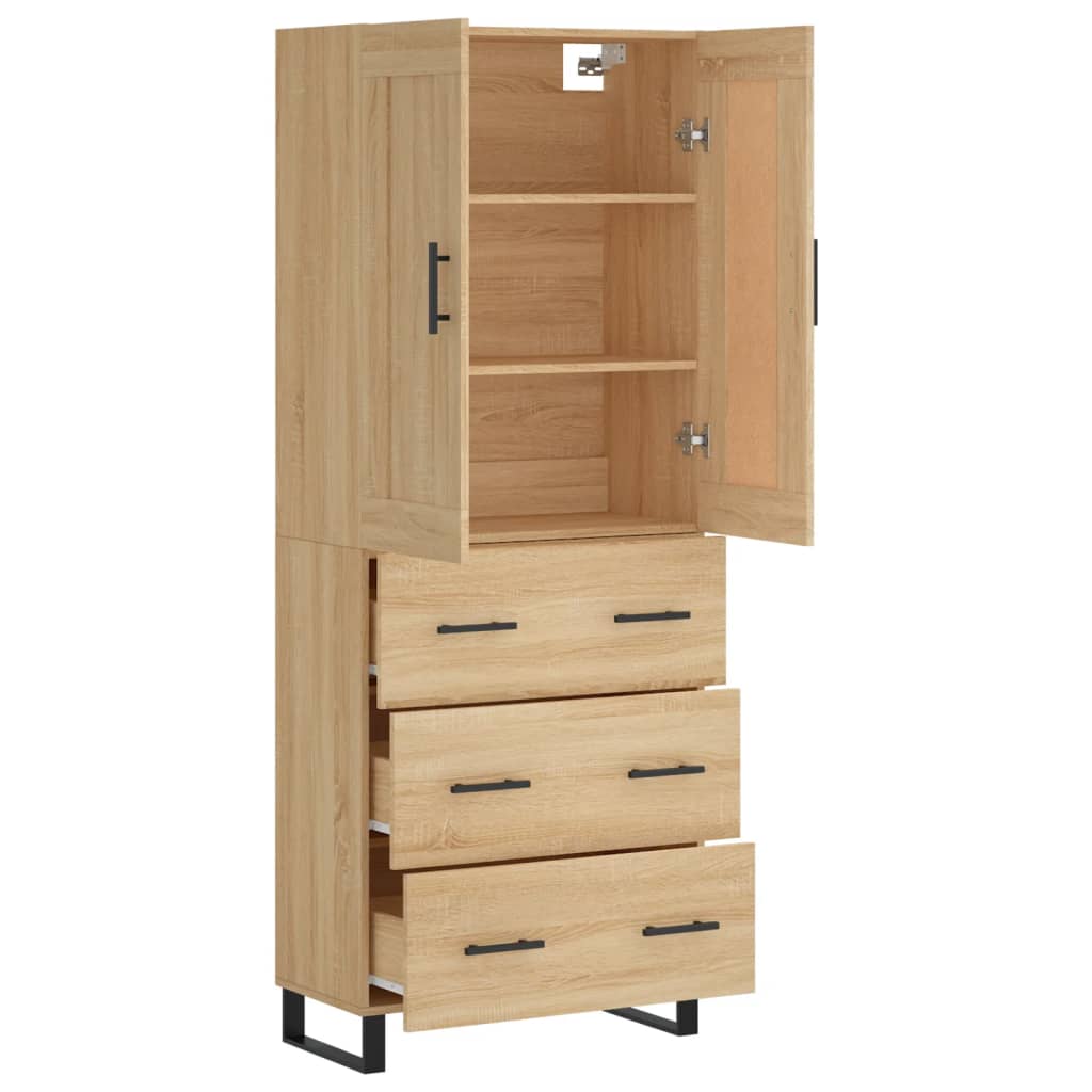 Buffet haut Chêne sonoma 69,5x34x180 cm Bois d'ingénierie - XIOS