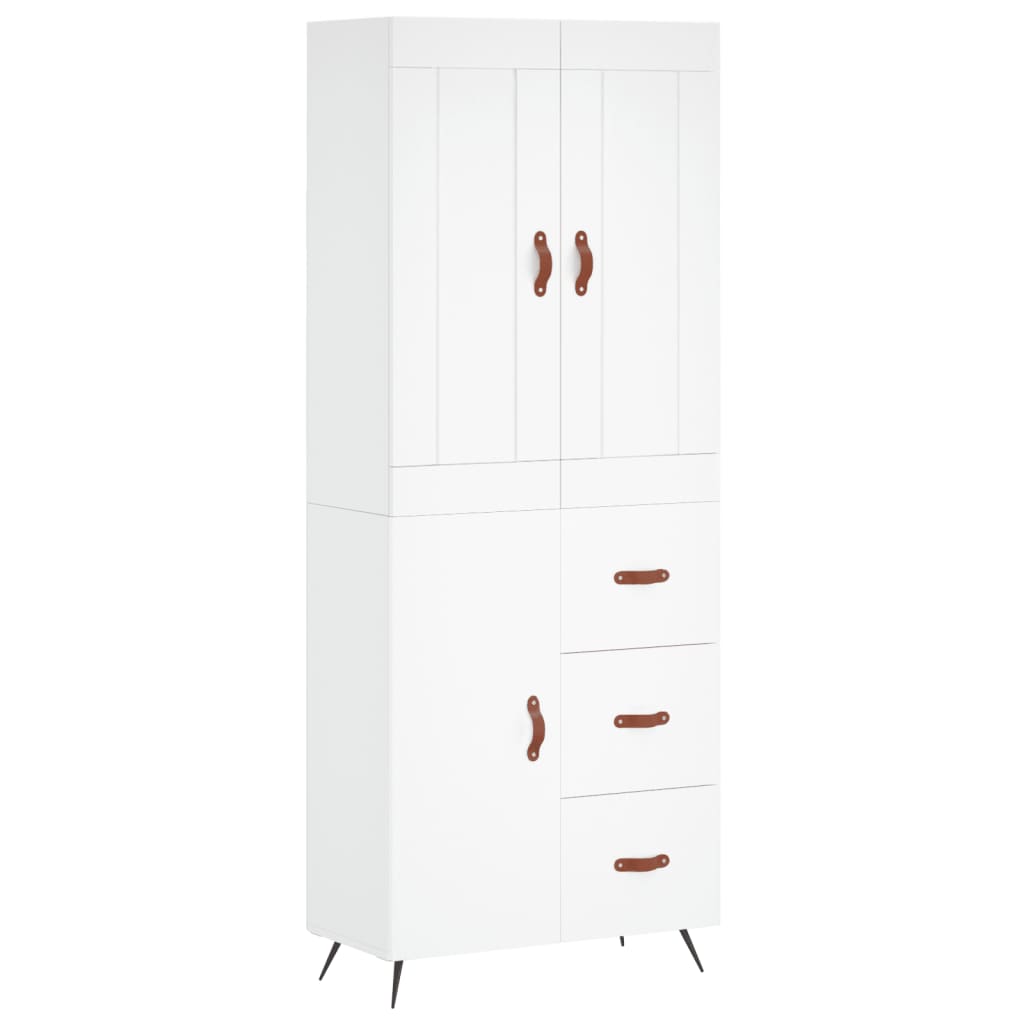 Buffet haut Blanc 69,5x34x180 cm Bois d'ingénierie - XIOS
