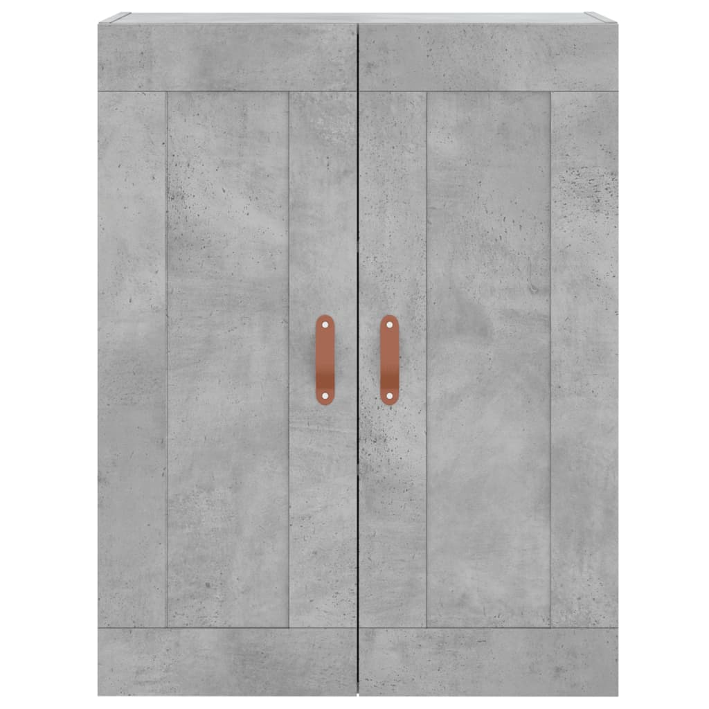 Buffet haut Gris béton 69,5x34x180 cm Bois d'ingénierie - XIOS