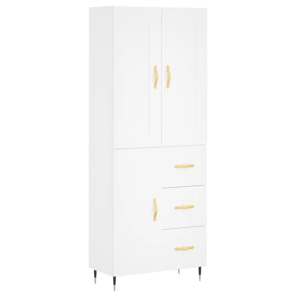Buffet haut Blanc 69,5x34x180 cm Bois d'ingénierie - XIOS