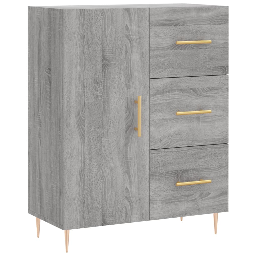 Buffet haut Sonoma gris 69,5x34x180 cm Bois d'ingénierie - XIOS