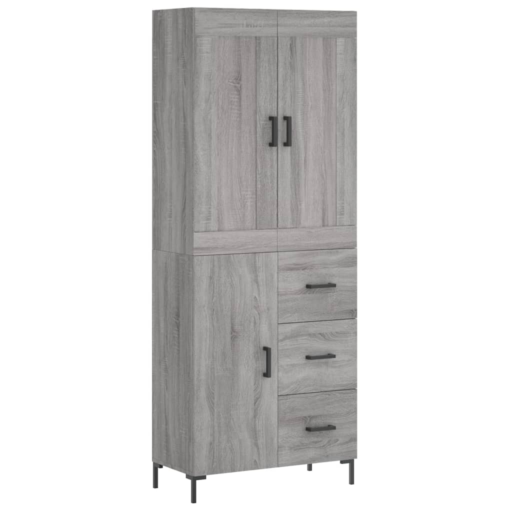 Buffet haut Sonoma gris 69,5x34x180 cm Bois d'ingénierie - XIOS