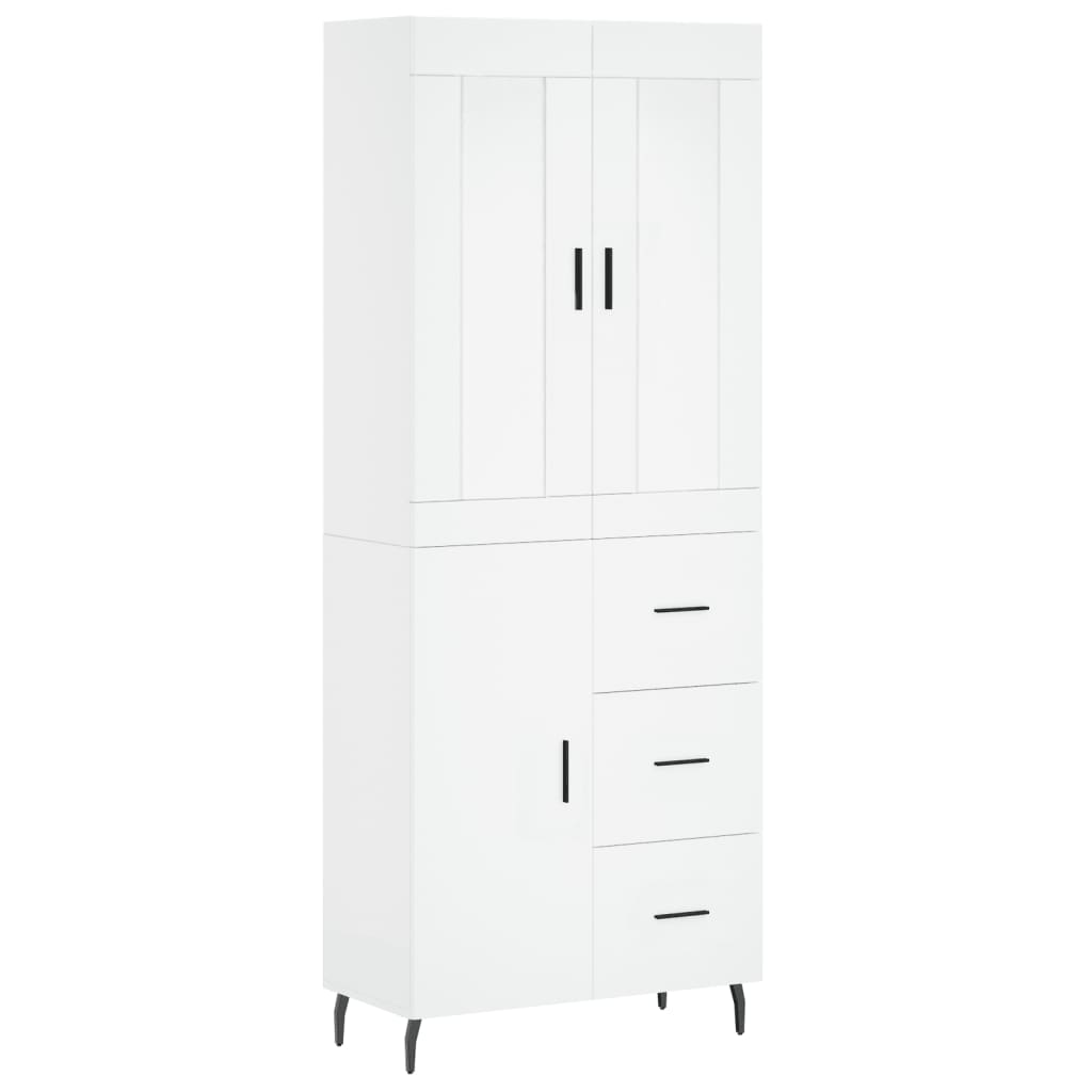 Buffet haut Blanc 69,5x34x180 cm Bois d'ingénierie - XIOS