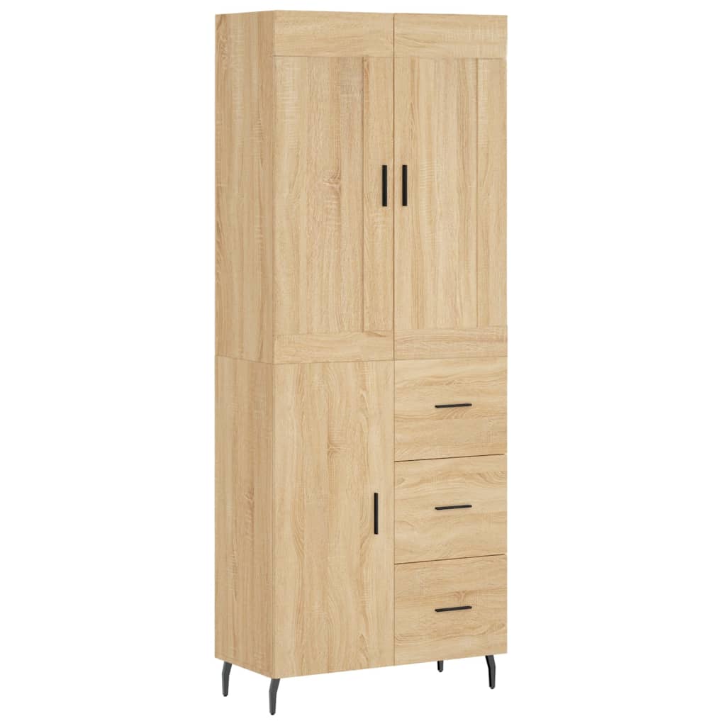 Buffet haut Chêne sonoma 69,5x34x180 cm Bois d'ingénierie - XIOS