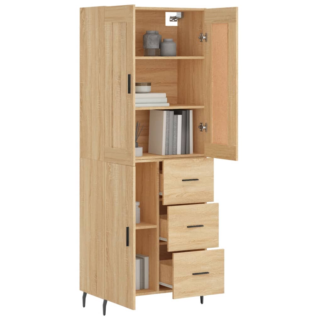 Buffet haut Chêne sonoma 69,5x34x180 cm Bois d'ingénierie - XIOS